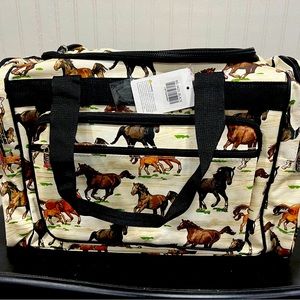 Horse Print NGIL Canvas 24” Duffle Bag